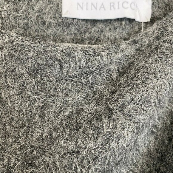 Nina Ricci Women's Size 44 US12 Large Gray Skirt Alpaca A-Line Silk Lined Mini - Picture 4 of 10